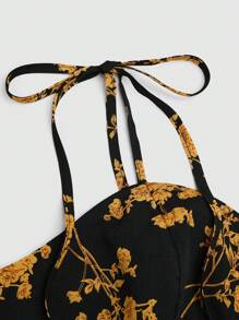 Breezaya LUNE 大码女式时尚甜美优雅印花 A 字裙，适合夏季假日长款女装