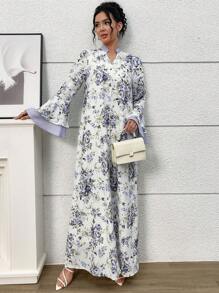 Yasmyna Women's Turkish Long Robe & Arabian Traditional Long Robe, Modest Kaftan - Multicolor - View 7