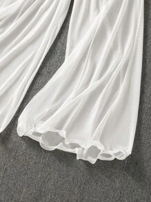Franclia Gothic Romantic Ruffled Hem Pants, Minimalist And Fashionable, Suitable For Summer Fall Cloth For Women - White - View 5