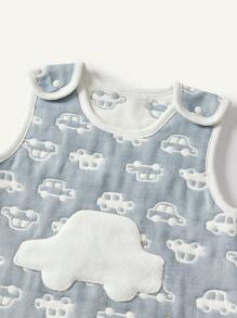 Cozy Pixies 1pc Oeko-Tex Certified Cartoon Car Print Soft And Comfortable Baby Sleep Sack For Spring/Summer - Multicolor - View 4