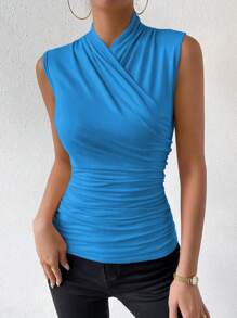 Chiquease Women's Sleeveless Solid Color Simple Fashion Tank Top