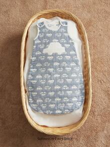 Cozy Pixies 1pc Oeko-Tex Certified Cartoon Car Print Soft And Comfortable Baby Sleep Sack For Spring/Summer - Multicolor - View 5