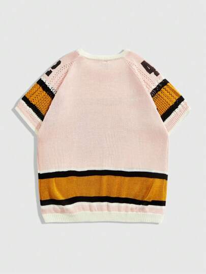 Street Life Top à manches courtes en maille de jersey style sport années 2000 pour hommes, adapté pour le port quotidien, printemps/été