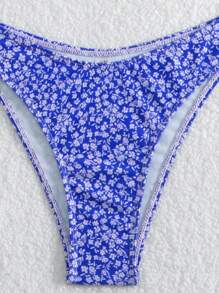 Swim Vcay Women's Swimwear Set, Random Printed Pattern ID: 261315 For Summer Beach Vacation - Royal Blue - View 5