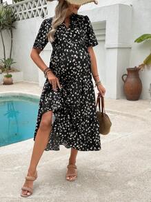 SHEIN Maternity Comfortable Versatile Simple Stylish Dress, Suitable For Summer