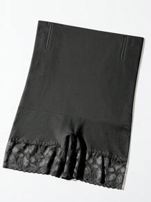 SHEIN 1pc Women's Solid Color Compression Shorts, Minimalist And Fashionable, Suitable For Summer - Black - View 6