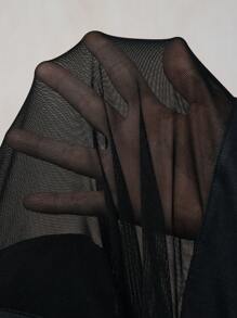 SHEIN Unity 1 件女士纯色细肩带吊带背心，简约时尚，适合夏季 - 黑色 - 查看 8