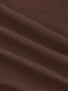 ROMWE Hippie Áo thun nữ tay cánh dơi họa tiết hạt gỗ hở vai phong cách cổ điển - Cà phê nâu - Xem 4