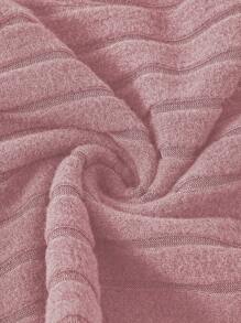 Set de 2 pantalones de mujer de unicolor, cómodos, con textura acanalada y acogedores para otoño e invierno - Rosa - Ver 3