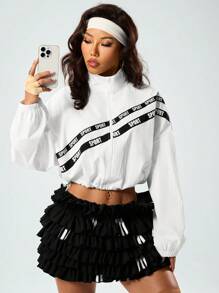 SHEIN Sport Studio Minimalist & Fashionable Yoga Jacket, Suitable