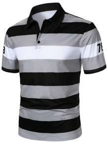 Manfinity Mode Men's Polo Shirt, Minimalist & Fashionable, Suitable For Summer - Multicolor - View 2