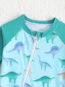 新生男婴印花连体泳衣 - 彩色 - 查看 3