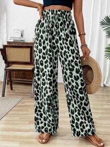 SHEIN PETITE Women's Minimalist Casual Pants, Suitable For Summer Fall Cloth For Women - Grey - View 4