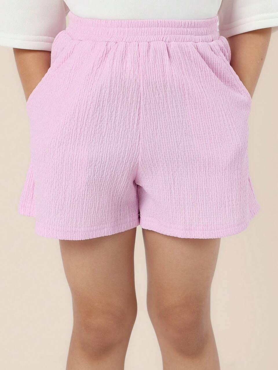 Ensemble t-shirt à manches courtes confortable et froissé