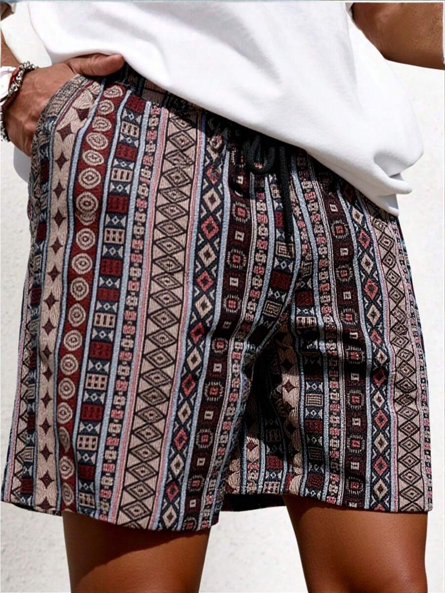 Manfinity Homme Men's Simple Fashion Summer Shorts - Multicolor - View 1