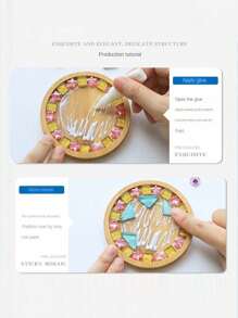 1set Diy Mosaic Coaster Material Kit For Parent-Child Activities, Girls' Toy, Handmade Diy Material