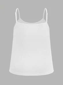SHEIN EZwear 3 件/套大码女式褶皱宽松吊带背心可调节肩带吊带背心上衣，适合春夏季，颜色：黑色、白色、浅蓝色 - 彩色 - 查看 10