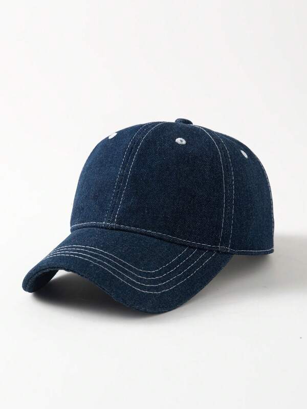 1 pièce Casquette de baseball en jean décontractée pour femmes, simple et pratique à usage multiple