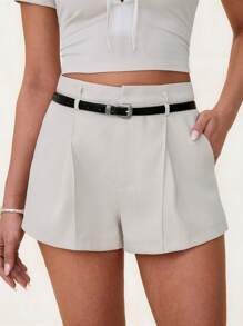 Glamine Short plissé avec ceinture pour femmes