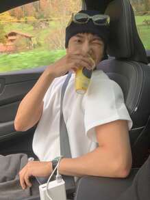 DAZY Men's Plain White T-Shirt, Simple Style Suitable For Summer - White - View 6