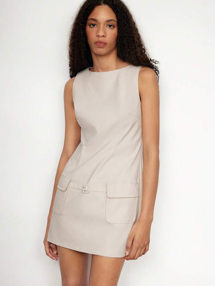 SHEIN Maija Women's Casual Minimalist Short Dress, Suitable For Summer,Tea Party Dress,Summer Dresses For Women