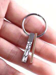 1pc Thick And Thin Keychain For Best Friend, Stainless Steel Keychain,Inspirational Friendship Keychain For Women & Men, Birthday Gift Box, Sentimental Friends Gifts, Sisters Tribe Friendship Gift, Birthday Gift, Key Chain Toy Pendant For Key Bag Cloth, Birthday Anniversary Party Gifts Supplies, Holiday Accessory,Christmas - Multicolor - View 5