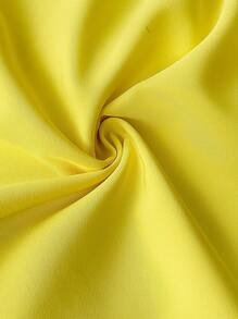 SHEIN CURVE+ Plus Size Casual Yellow Chain Strap A-Line Summer Dress Boho Vacation - Yellow - View 10