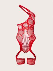 1pc Women's Sexy Teddy Bodysuit, Valentine's Day - Red - View 6