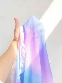 Tween Girls' Ombre Ruffle Hem Coverup Dress For Beach/Vacation - Multicolor - View 6