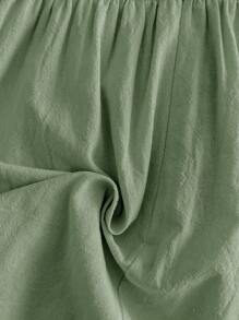 LMoss Kids LMoss Baby Girl Woven Embroidered Round Neck Ruffle Hem Dress With Diagonal Shoulder Bag,Sisters Outfit,Suitable For Spring And Summer - Green - View 6