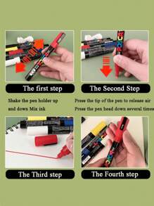 New Uni Posca Markers Pen Set PC-3M Waterproof Opaque Paint Pens Super Manga Graffiti Pen Art Supplies Stationery Back To School - Multicolor - View 12