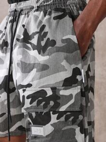 SUMWON Pantalones cortos cargo de camuflaje premium, estilo militar, tácticos, de combate, para verano, estilo urbano, con múltiples bolsillos, transpirables, para entrenamiento al aire libre, caminata y deporte