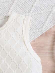 SHEIN 女婴休闲荷叶边圆领蝴蝶结装饰纽扣上衣和短裤套装，纯色开衫/上衣和短裤套装，适合春夏日常穿着和度假