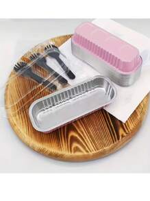 SHEIN 30pcs(10pcs Box + 10pcs Lid + 10pcs Spoon) Rectangular Covered Baking Packaging Boxes, Creative Minimalist Practical Multi-Functional Large Capacity Dessert Boxes, Suitable For Grilled Cheese, Sweet Potato, Sushi, Baked Durian, Bread, Dessert Shop, Restaurant, Kitchen, Home, Party, Wedding, Graduation, Halloween, Christmas