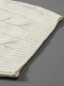 Manfinity Hypemode Men's Solid Color Round Neck Short Sleeve Casual Knitted Top - Apricot - View 4