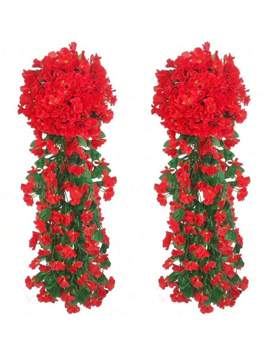 SHEIN Basic living 1PC/2PCS Artificial Orchid Vine Butterfly Wedding Site Decoration Home Bedroom, Living Room, Bathroom Wall Hanging Decoration Materials Outdoor Garden School Birthday Party Supplies Valentine's Day And New Year Gifts, Valentine Day, Gift
