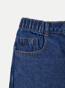 Juniors' Casual Distressed Denim Shorts, Fashionable Soft Stretch Fabric For Summer Vacation - Medium Wash - View 7