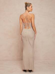 Lumalex Spring Swimsuit Swimwear Swim Cover-Up Bikini Set Outing Summer Swimsuit Swimwear Swim Vacation Easter Bohemian BOHO Sea Beach Hot Outdoor Richly Layered Wedding Season Banquet Coming Of Age Ceremony Beach Seaside Off Women's Sleeveless Long Sweater Dress, Solid Color Minimalist Fashion Suitable For Summer