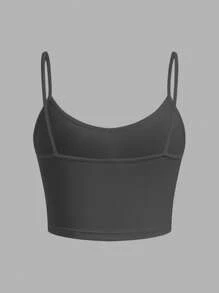 SHEIN EZwear 3 件套女士修身短款吊带背心，休闲夏装 - 彩色 - 查看 5