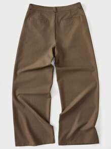 SHEIN Forever 21 Men's Business Office, Loose Fit Formal Trousers/Spring Old Money Style/Loose Trousers/Office Wear/Formal/Western/Cocktail Party/Basic/Valentine's Day Wear/Elegant/Casual/Vintage