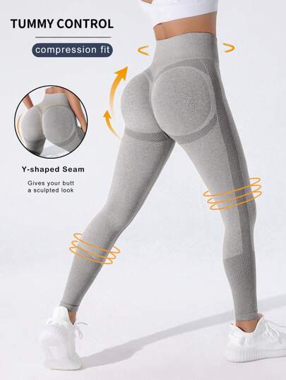 Leggings de sport sans couture à haute élasticité pour femmes, pantalon de yoga