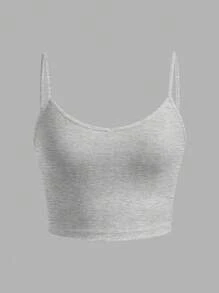 SHEIN EZwear 3 件套女士修身短款吊带背心，休闲夏装 - 彩色 - 查看 10