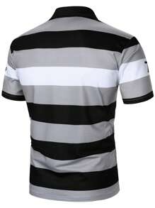 Manfinity Mode Men's Polo Shirt, Minimalist & Fashionable, Suitable For Summer - Multicolor - View 3