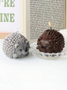 SHEIN 3D Hedgehog Candle Liquid Silicone Mold DIY Handmade Fragrant Soap Gypsum Clay Mold Creative Epoxy Resin Drip Craft Mold Home Decoration Ornaments Gifts
