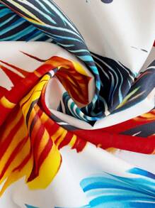 Breezaya 大码女式 V 领花卉印花休闲连衣裙，夏季度假波西米亚风格服装，圣帕特里克节、音乐节、春假