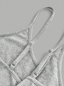 SHEIN EZwear 4pcs Women's Black, White, Grey Cropped Tight Fit Casual Camisole Tank Tops, Suitable For Summer Back To School - Multicolor - View 7