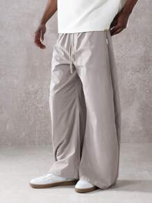 SUMWON 优质马蹄形套脚裤轻盈舒适阔腿休闲裤秋春宽松版型日常商务休闲办公室装