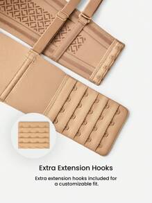 LUVLETTE Plus Lingerie 裸色无肩带隐形无缝聚拢钢圈T恤内衣外穿基本款半罩杯文胸