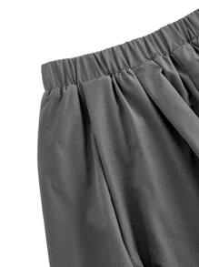 COSMINA 女士簡約純色日常氣墊短褲 - 灰色 - 查看 3