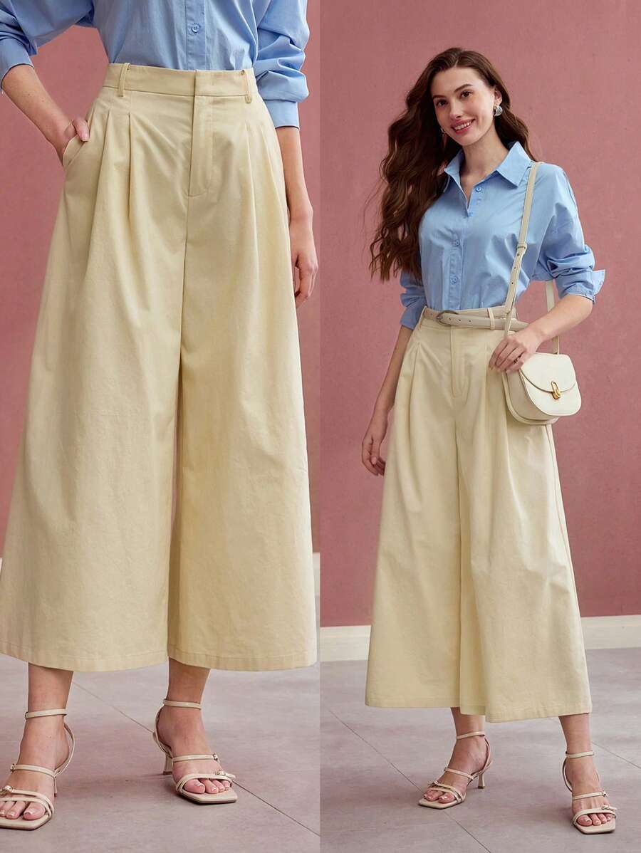 MOTF PREMIUM PRESS CREASE POCKET PANTS - Khaki - View 1